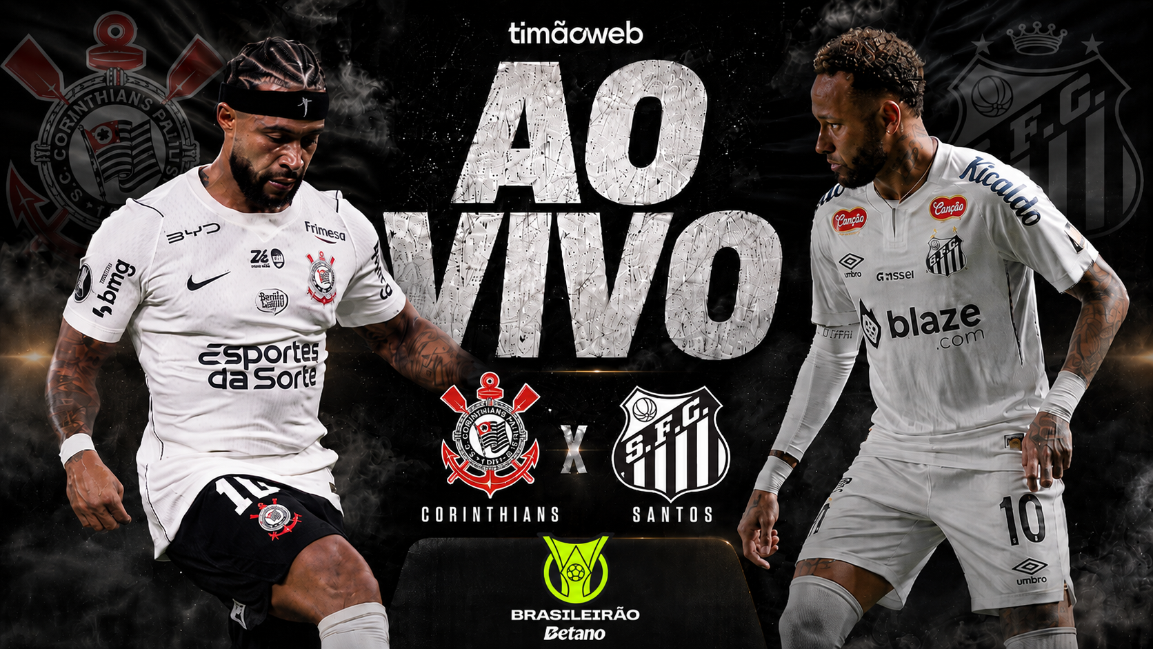 Corinthians x Santos AO VIVO e COM IMAGENS